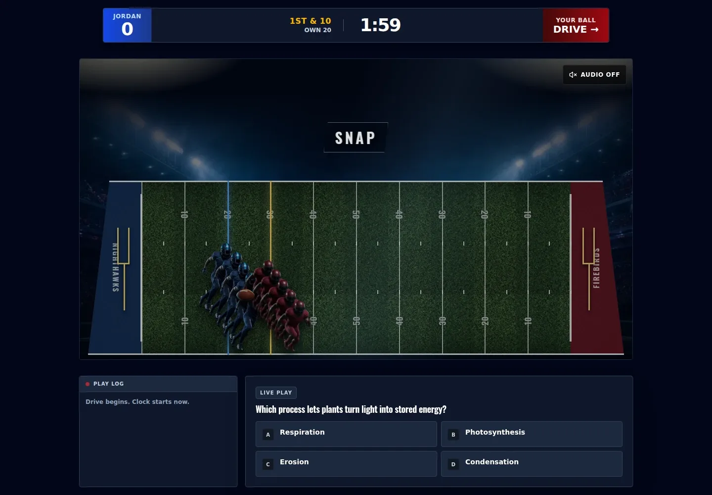 WiseBoard Head-to-Head Showdown teacher launch screen